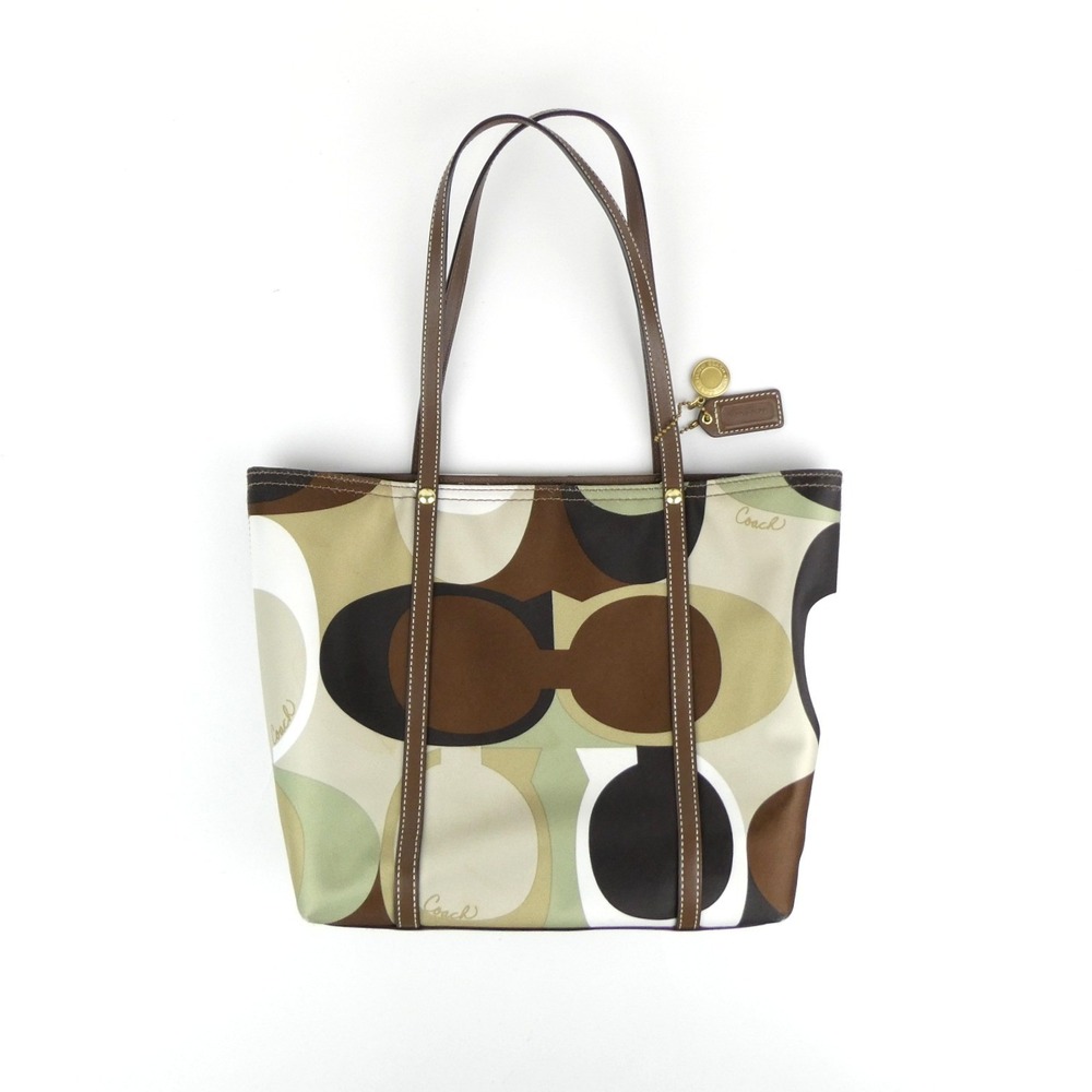 Coach Signature Hampton Scarf Print Shoulder Bag Tote